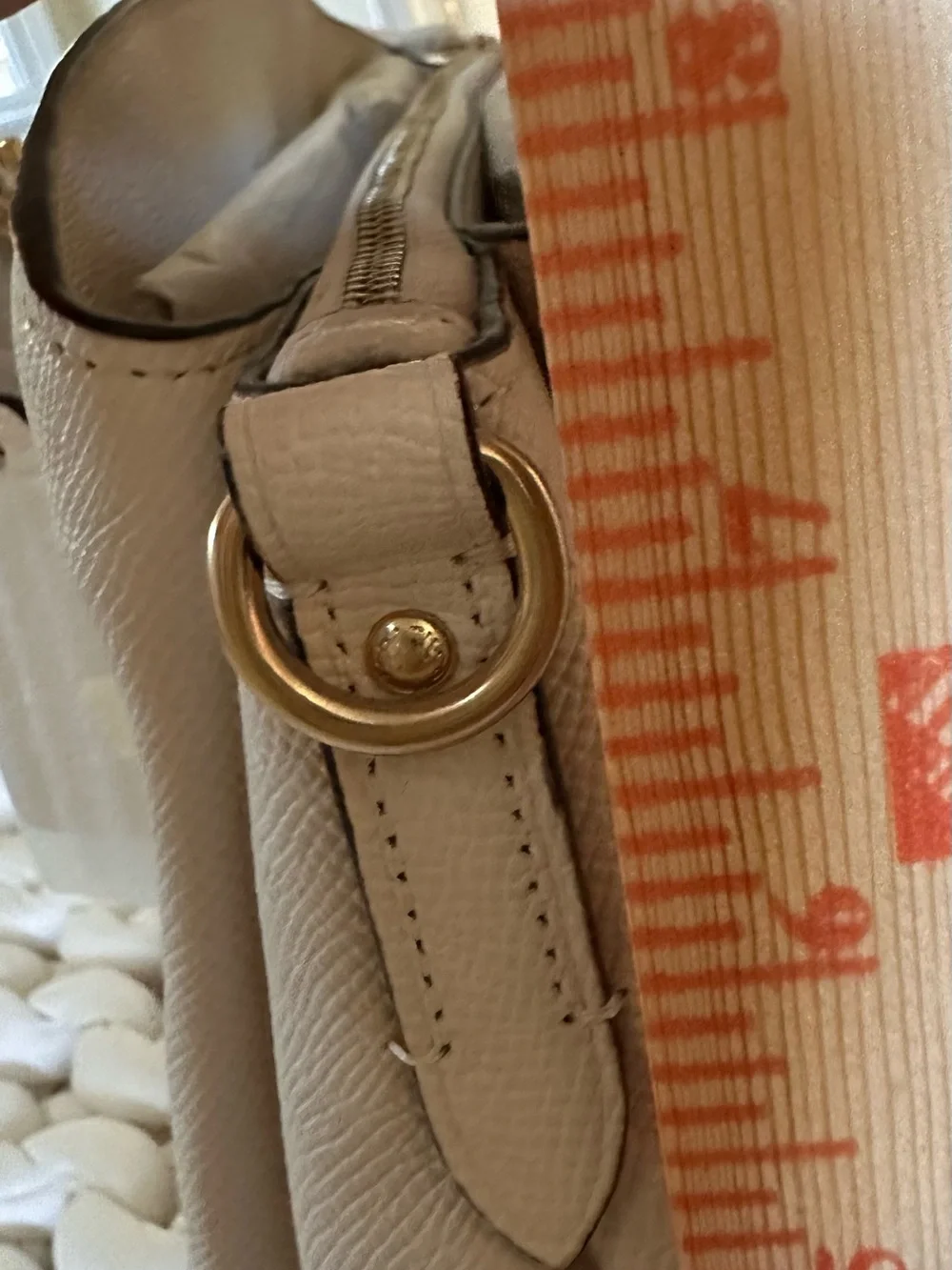Coach Pebbled Leather Dome Satchel NWT Cream